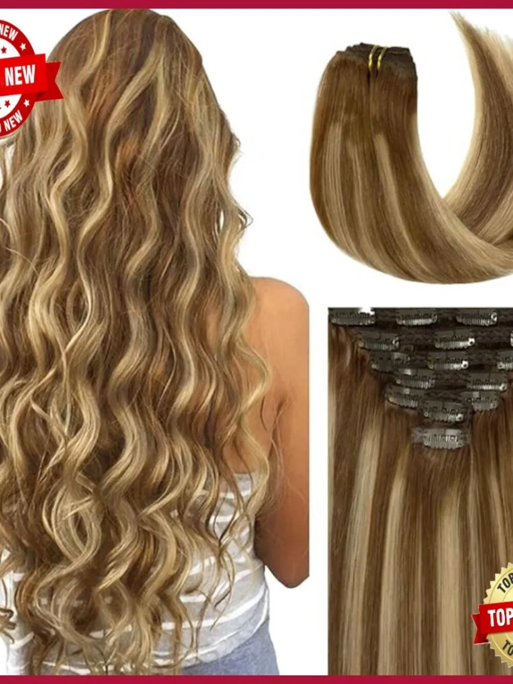Clip-In Human Hair Extensions 14 Inch Straight 120g 7pcs Remy Hair